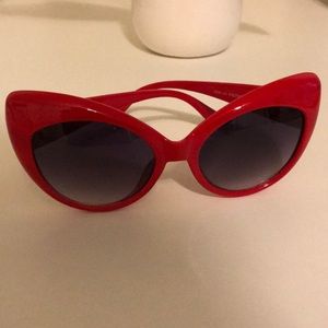 Red Cateye Sunglasses